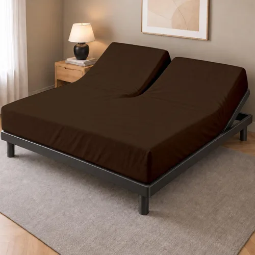 Vista 12 de Sábana bajera ajustable de tamaño para catre de 30" x 75", 100% algodón egipcio, perfecta para literas de campamento/casas rodantes/camas de Gris