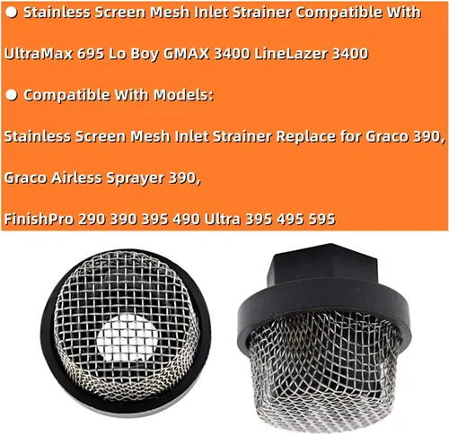 Vista 4 de ZLIANGQ 246385 - Filtro de entrada de manguera de 7/8 pulgadas para pistolas de pintura sin aire Graco Ultra 390 395 495, compatible con bombas