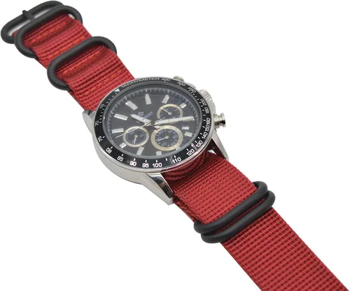 Vista 21 de ArtStyle - Correa para reloj de nailon balístico y con hebilla negra de alta gama (acabado mate)