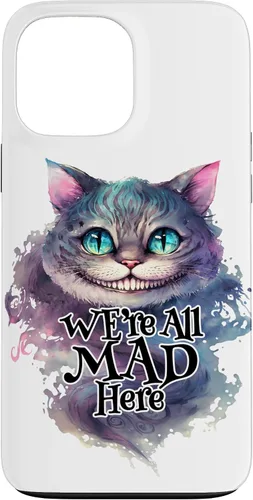 Vista 24 de Cheshire cat We're All MAD Here Alicia in Wonderland - Carcasa para iPhone 17