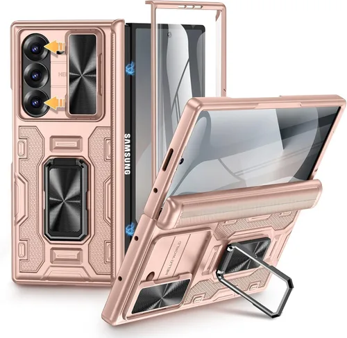 Vista 33 de VEGO Funda para Galaxy Z Fold 4 con Cubierta de Cámara Deslizante y Protección de Bisagra Funda con Protector de Pantalla Soporte Magnético de 360°