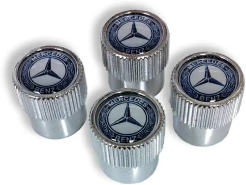 Vista 2 de Tapones de válvulas originales Mercedes-Benz, corona de laureles azul, BQ 6 40 8131