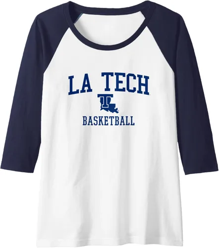 Vista 12 de Louisiana Tech Bulldogs - Camiseta de béisbol raglán para baloncesto, Negro