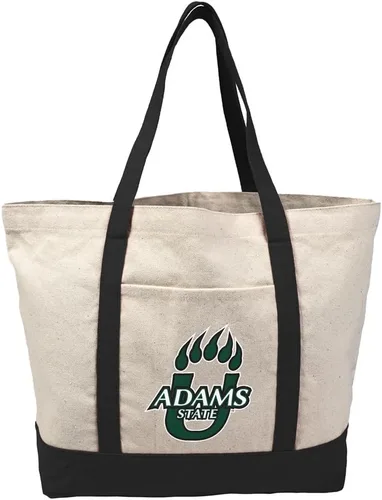 Vista 363 de Campus Lab Bolsa de lona con logotipo primario colegiado con bolsillo externo, bolsa de hombro reutilizable para ir de compras, playa Águilas A&m