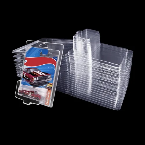 Vista 7 de Paquete de 120 fundas protectoras para Hot Wheels - Estuches de exhibición de plástico tipo almeja para modelos a escala 1:64, cristalino 120
