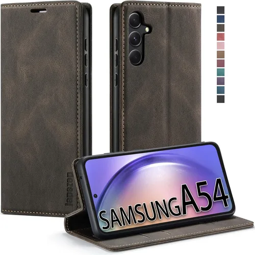 Vista 31 de Funda tipo cartera para Samsung Galaxy A52 5G con bloqueo RFID, color negro