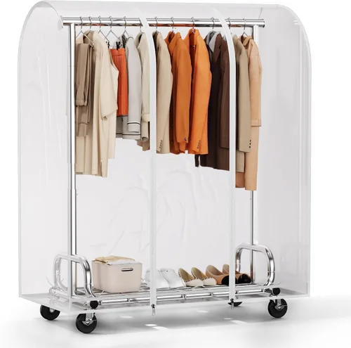 Vista 10 de HOKEEPER Estante de ropa resistente para ropa de carga 450LB altura cromado