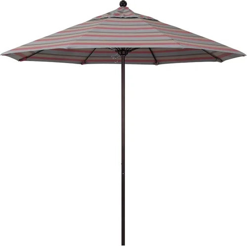 Vista 25 de California Umbrella ALTO908117-5410 Venture Series - Sombrilla comercial para patio, 9 pies redonda, color azul aire Sunbrella