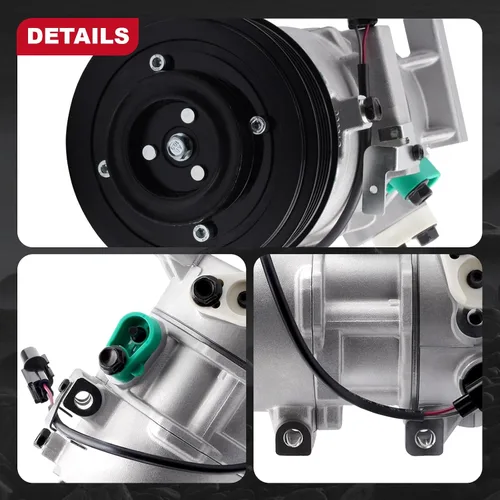 Vista 5 de Compresor de aire compatible con Rio Accent 2012 2013 2014 2015 2016 2017 L4 1.6L Reemplazo 977011R100,977011W600 Lleno de aceite de compresor