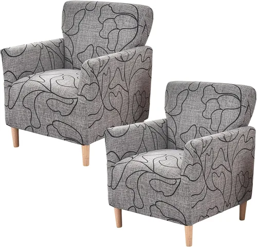 Vista 20 de HAOYONG - Funda elástica de terciopelo para silla de banquete, fundas para sillas de 1 pieza, fundas para sillones de sofá, funda suave para sillón