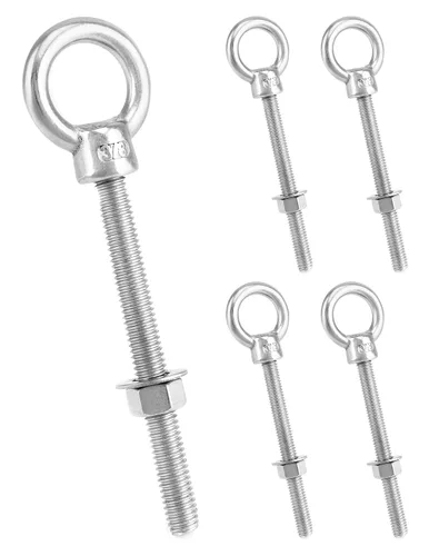 Vista 25 de QWORK Cáncamos roscados, paquete de 5, 3/4" x 4" tornillos de acero inoxidable de grado marino para hombro