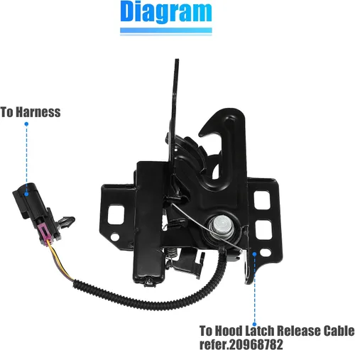 Vista 7 de X AUTOHAUX Bloqueo del pestillo del capó del motor del coche para Cadillac Escalade para Chevrolet Silverado Suburban Tahoe para GMC Sierra Yukon