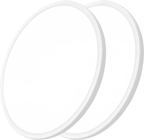 Vista 8 de Lámpara de techo LED empotrada grande de 24 pulgadas, 50W, 5480LM, 3000K/4000K/6000K CCT seleccionable, luminaria de techo de panel plano redondo