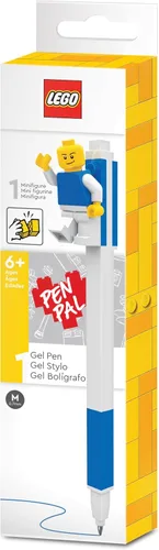 Vista 6 de IQ LEGO Stationery Pen Pal - Bolígrafo de gel azul LEGO y minifgura clásica (los colores de la miniatura pueden variar)