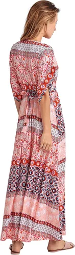 Vista 4 de Ellos Vestido largo de punto con lazo en la espalda para mujer, talla grande