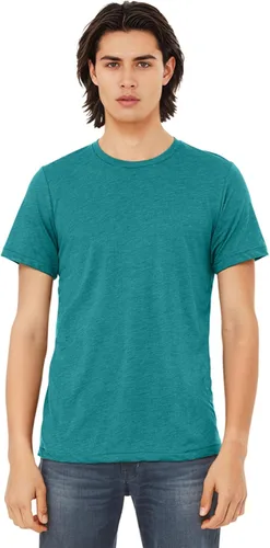 Vista 122 de Bella Canvas 3413c para hombre (1) Triblend verde + (1) Triblend rojo