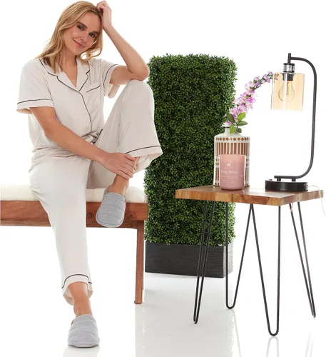 Vista 7 de Floopi Pantuflas de casa para mujer, forro superior de jersey suave, pantuflas de espalda cerrada, plantilla de memoria cómoda de múltiples capas