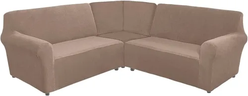 Vista 8 de IMYOGI Fundas de terciopelo en forma de L, funda de sofá modular de alta elasticidad, funda para sofá esquinero, protector de muebles de felpa suave