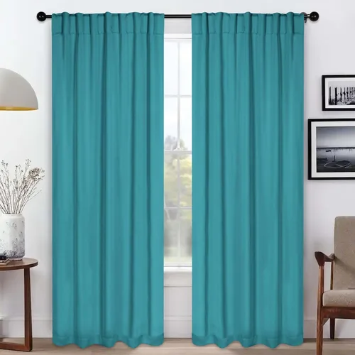 Vista 18 de BLUENILEMILLS Paneles de cortinas opacas para oscurecer la habitación con bolsillo para barra/pestañas traseras, cortinas perfectas para ventanas