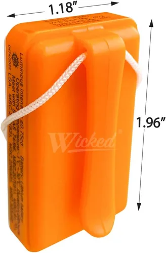 Vista 2 de WICKED Luz estroboscópica LED de chaleco salvavidas para supervivencia de emergencia al aire libre; haz de alta intensidad activado por agua