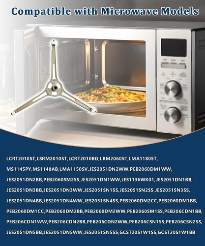 Vista 3 de WB06X10633 - Bandeja giratoria para microondas, repuesto para microondas GE LG LCRT2010ST, reemplaza 1166452, AP3883054, PS1021750, EAP1021750