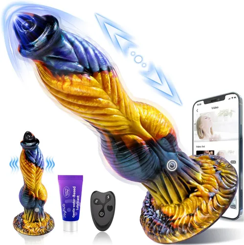 Vista 9 de Consolador de empuje juguetes sexuales vibrador - 10.2 pulgadas 4 en 1 enormes consoladores gruesos juguetes anales, monstruo consolador grande