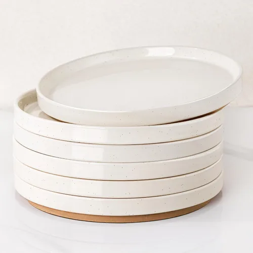 Vista 17 de AmorArc Juego de 6 platos de cerámica, esmalte mate de 8.0 pulgadas para cocina, postre, ensalada, aperitivo, platos pequeños para platos llanos