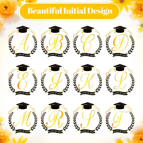 Vista 7 de Maitys Regalo de graduación 2024 con monograma, inicial, acrílico, inspirador, recuerdo inspirador y pisapapeles para clase de 2024, regalo