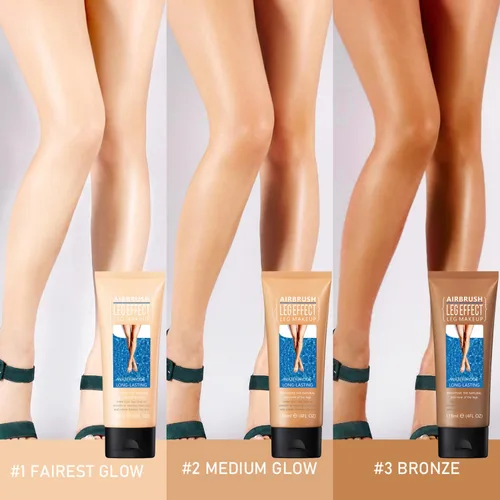 Vista 8 de Maquillaje de piernas impermeable, corrector corporal sin transferencia, cobertura para venas, cicatrices, tatuaje (#01 Fairest Glow, 1 unidad)