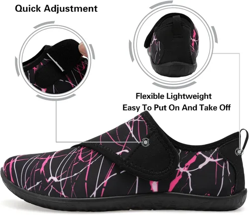 Vista 2 de Lisdwde Zapatos de agua antideslizantes para hombre y mujer, zapatos de natación, deportes de playa, secado rápido, zapatos de calcetín para mujeres