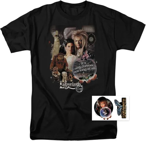 Vista 2 de Popfunk Camiseta y pegatinas clásicas de la película del Rey Goblin David Bowie