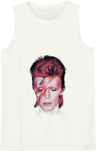 Vista 5 de David Bowie - La camiseta sin mangas con estrellas más bonita, Blanco, S