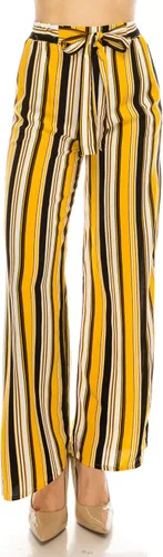 Vista 33 de Pantalones Palazzo para mujer, pantalones culottes sólidos y a rayas