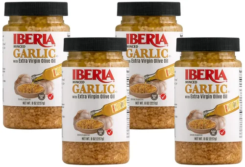Vista 6 de Iberia Ajo picado con aceite de oliva, 8 onzas (paquete de 1)