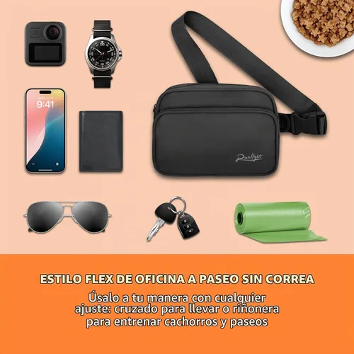 Vista 7 de Bolsa de adiestramiento para perros Runlight, bolsa de cintura para perros, bolsa para caminar con bolsas para desechos, bolsa para golosinas