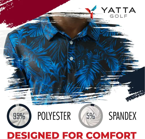 Vista 5 de YATTA GOLF - Camiseta polo de golf de alto rendimiento para hombre