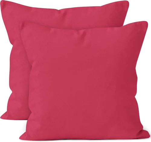 Vista 68 de Encasa XO Juego de 2 fundas de almohada de 12 x 12 pulgadas, color beige, sin rellenos, fundas de almohada de algodón para sala de estar, cama