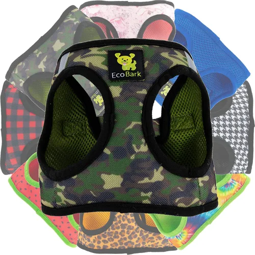 Vista 20 de EcoBark - Arnés para perro, arneses de taza de té ecológicos para perros XXS, XS y pequeños - Arnés reflectante y ajustable para cuerpo mini