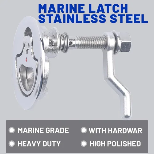 Vista 3 de MX Boat Cam Latch Marine Hatch Flush Pull Handle 316 Stainless Steel