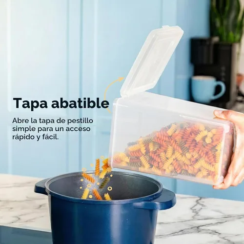 Vista 5 de IRIS USA Recipientes de almacenamiento de alimentos con tapa abatible, 1.3 cuartos de galón, paquete de 10, recipientes de alimentos transparentes