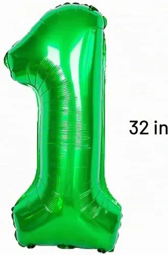 Vista 3 de Decoraciones de dinosaurio de primer cumpleaños - Globos de aluminio de dinosaurio y suministros de fiesta para niños