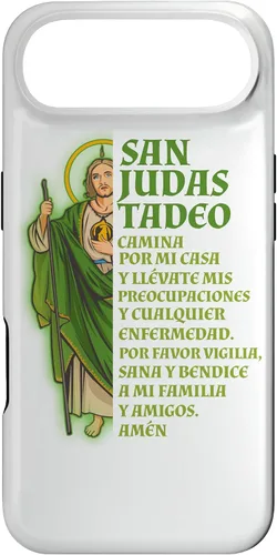 Vista 27 de Funda para iPhone 16 San Judas Tadeo con Oración