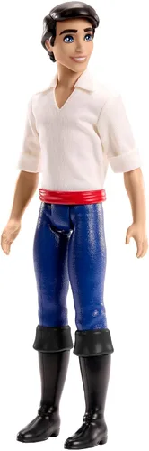 Vista 2 de Mattel Disney Princess Toys, Prince Eric Posable Muñeca de moda con traje exclusivo, inspirado en la película de La Sirenita