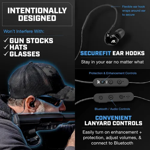 Vista 4 de AXIL GS Extreme 2.0 Shooting Ear Buds – Hearing Enhancement & Noise Isolation Bluetooth Earbuds – w/Dynamic Speakers – 25-Hour