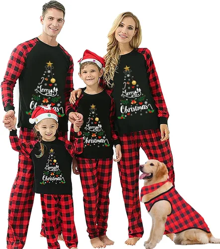 Vista 39 de OAKFashion Conjuntos de Pijamas Familiares de Navidad, Pijamas Familiares a Juego de Navidad Ropa de Dormir Pjs