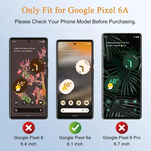 Vista 2 de [Paquete de 2+2] Protector de pantalla de privacidad para Google Pixel 6A [6.1 pulgadas] con protector de lente de cámara, vidrio templado