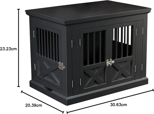 Vista 11 de Zoovilla - Jaula para perro, Caja de triple puerta, M, Negro