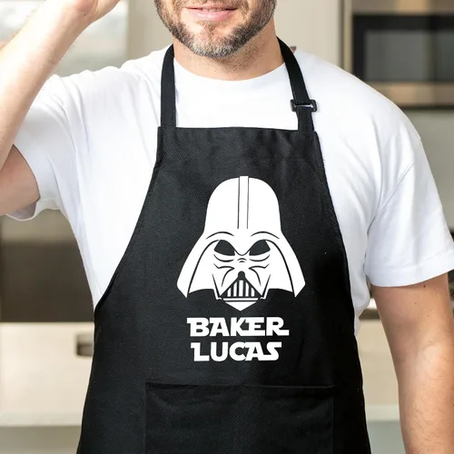 Vista 6 de Delantal personalizado para hombres, regalos de Star Wars, delantal de chef, regalo de parrilla para él, aniversario, Navidad, regalo del día