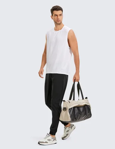 Vista 3 de CRZ YOGA Pantalones deportivos de golf elásticos en 4 direcciones con bolsillos de 30 pulgadas para hombre, pantalones de trabajo, gimnasio