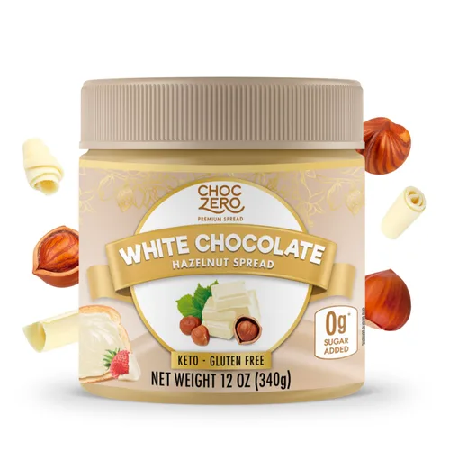 Vista 8 de ChocZero Crema de chocolate amargo con avellana sin azúcar, vegano, tarro de 12 onzas Sin alcoholes de azúcar, keto, bajo en carbohidratos, alto